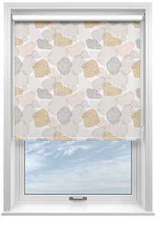 Linen Patch, Orange - Roller Blind